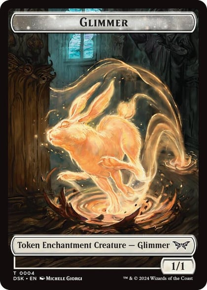 Glimmer // Manifest Double-Sided Token, Duskmourn: House of Horror 4 // 18