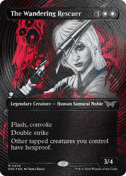 The Wandering Rescuer (Showcase) (Textured Foil), Duskmourn: House of Horror 406