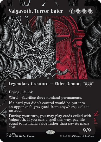 Valgavoth, Terror Eater (Showcase) (Textured Foil), Duskmourn: House of Horror 407