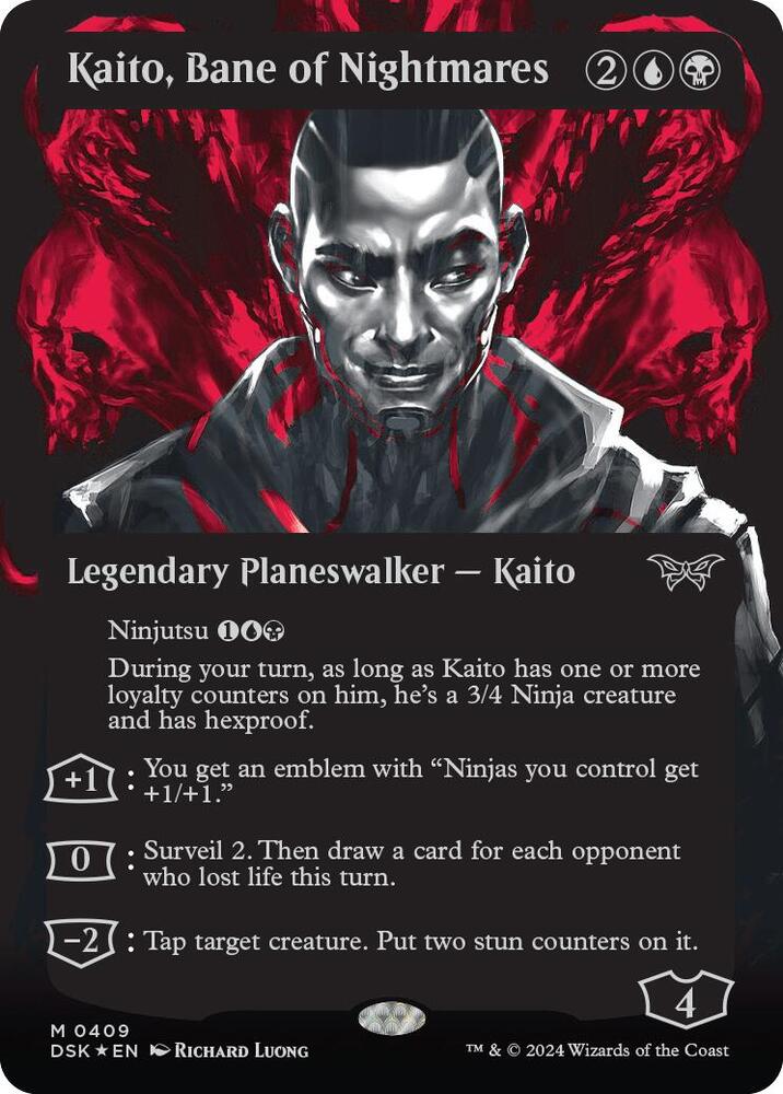 Kaito, Bane of Nightmares (Showcase) (Textured Foil), Duskmourn: House of Horror 409