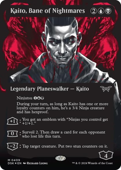 Kaito, Bane of Nightmares (Showcase) (Textured Foil), Duskmourn: House of Horror 409