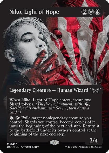 Niko, Light of Hope (Showcase) (Textured Foil), Duskmourn: House of Horror 410