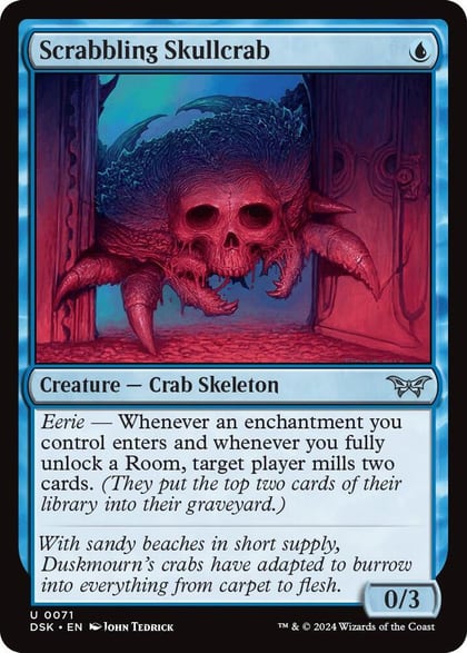 Scrabbling Skullcrab, Duskmourn: House of Horror 71