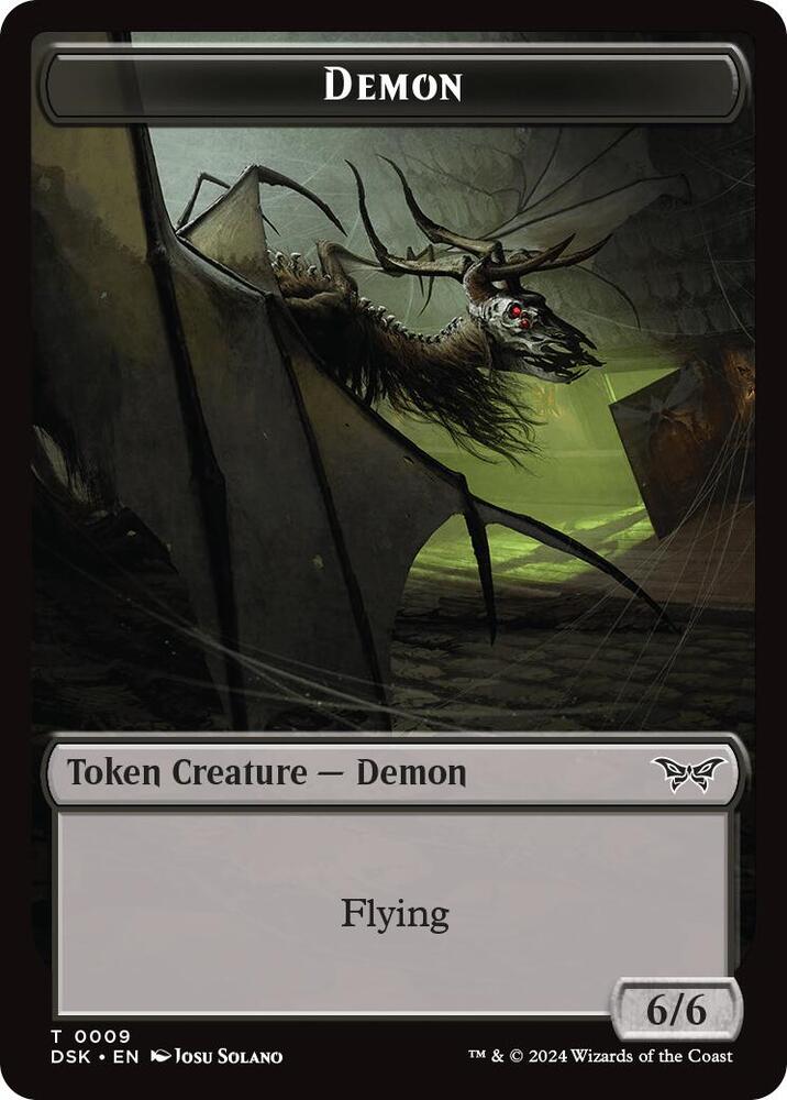 Demon // Manifest Double-Sided Token, Duskmourn: House of Horror 9 // 18
