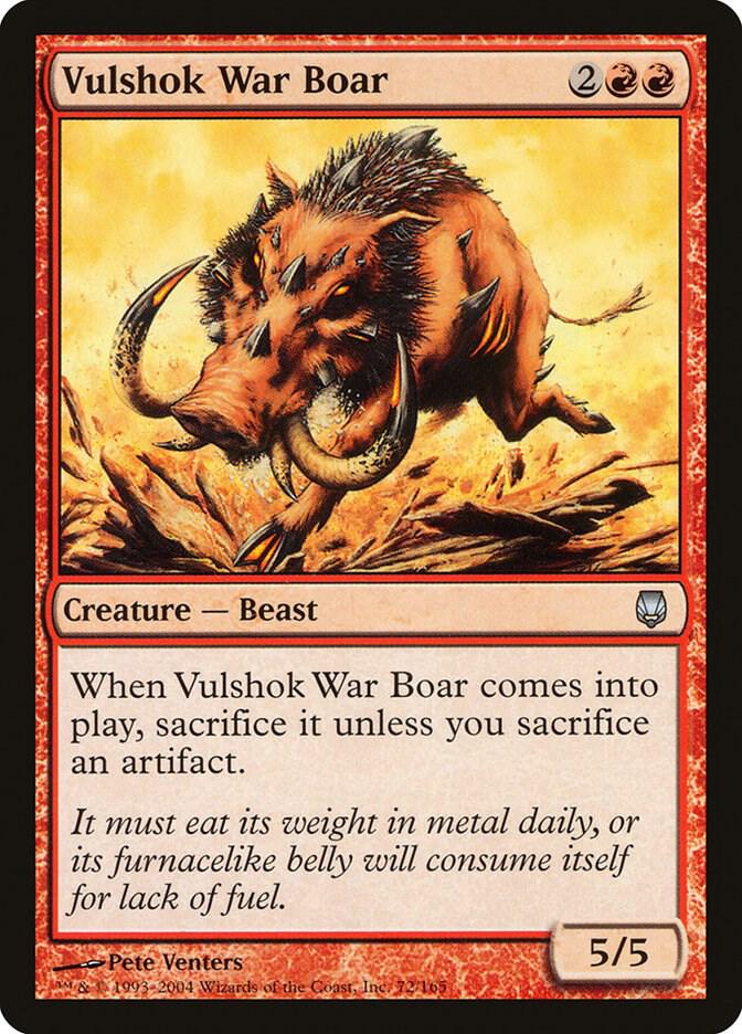 Vulshok War Boar, Darksteel 72
