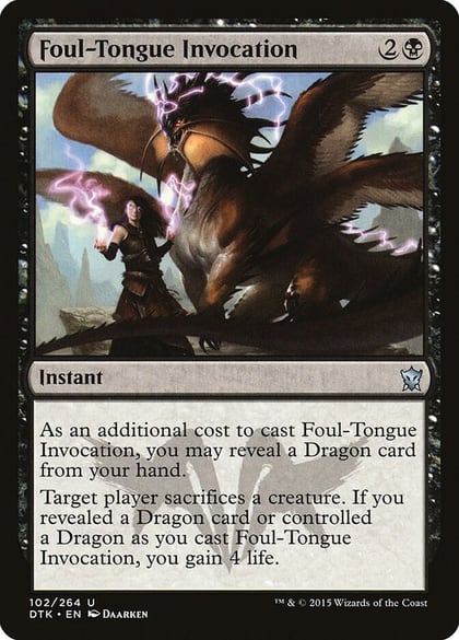 Foul-Tongue Invocation, Dragons of Tarkir 102
