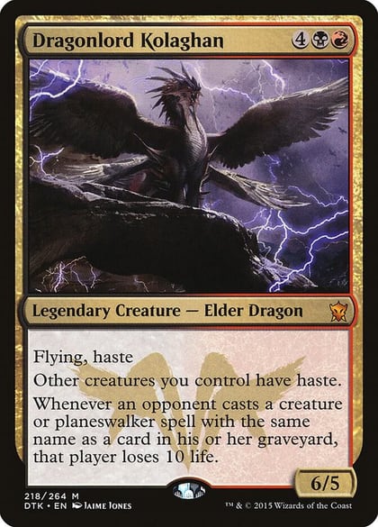 Dragonlord Kolaghan, Dragons of Tarkir 218