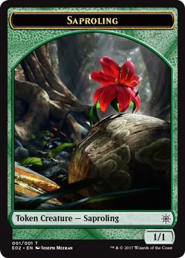 Saproling // Treasure (010) Double-Sided Token, Explorers of Ixalan 1 // 10