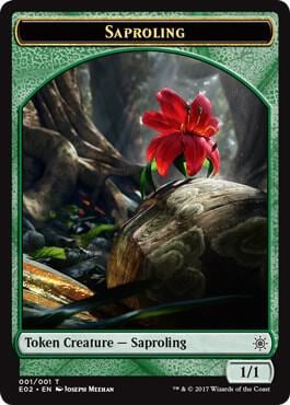 Saproling // Treasure (010) Double-Sided Token, Explorers of Ixalan 1 // 10