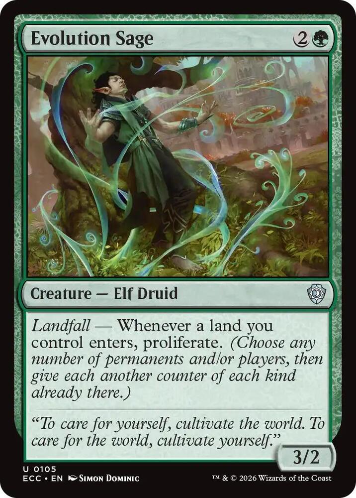 Evolution Sage, Commander: Lorwyn Eclipsed 105