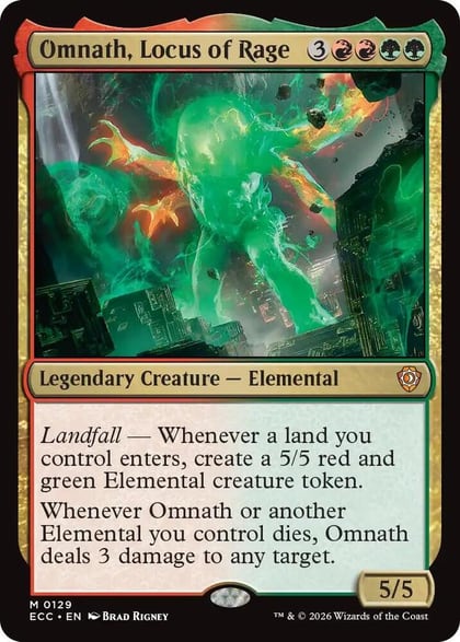 Omnath, Locus of Rage, Commander: Lorwyn Eclipsed 129