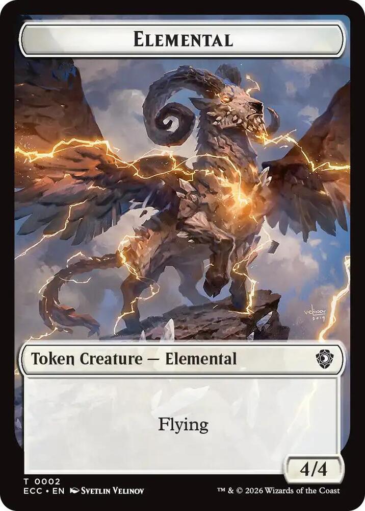 Elemental (0002) // Plant Double-Sided Token, Commander: Lorwyn Eclipsed 2 // 5
