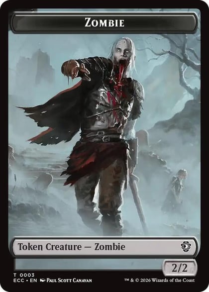 Zombie // Elf Warrior Double-Sided Token, Commander: Lorwyn Eclipsed 3 // 4