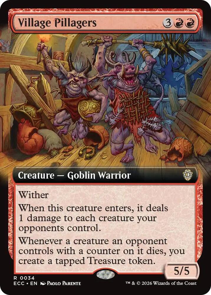 Village Pillagers (Extended Art), Commander: Lorwyn Eclipsed 34