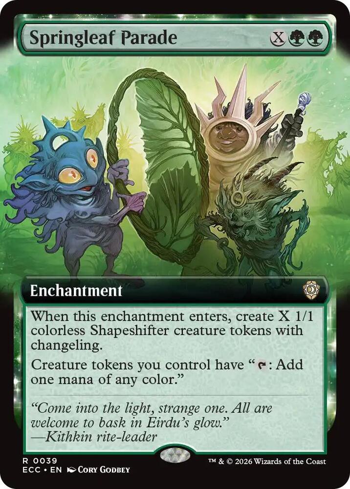 Springleaf Parade (Extended Art), Commander: Lorwyn Eclipsed 39