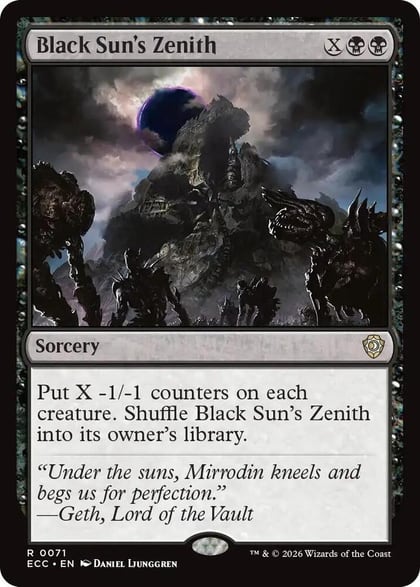 Black Sun's Zenith, Commander: Lorwyn Eclipsed 71