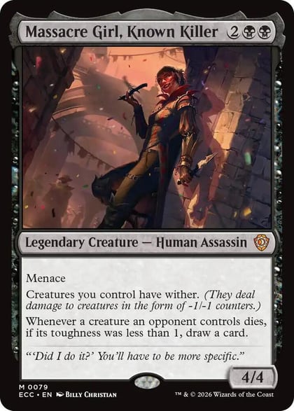 Massacre Girl, Known Killer, Commander: Lorwyn Eclipsed 79