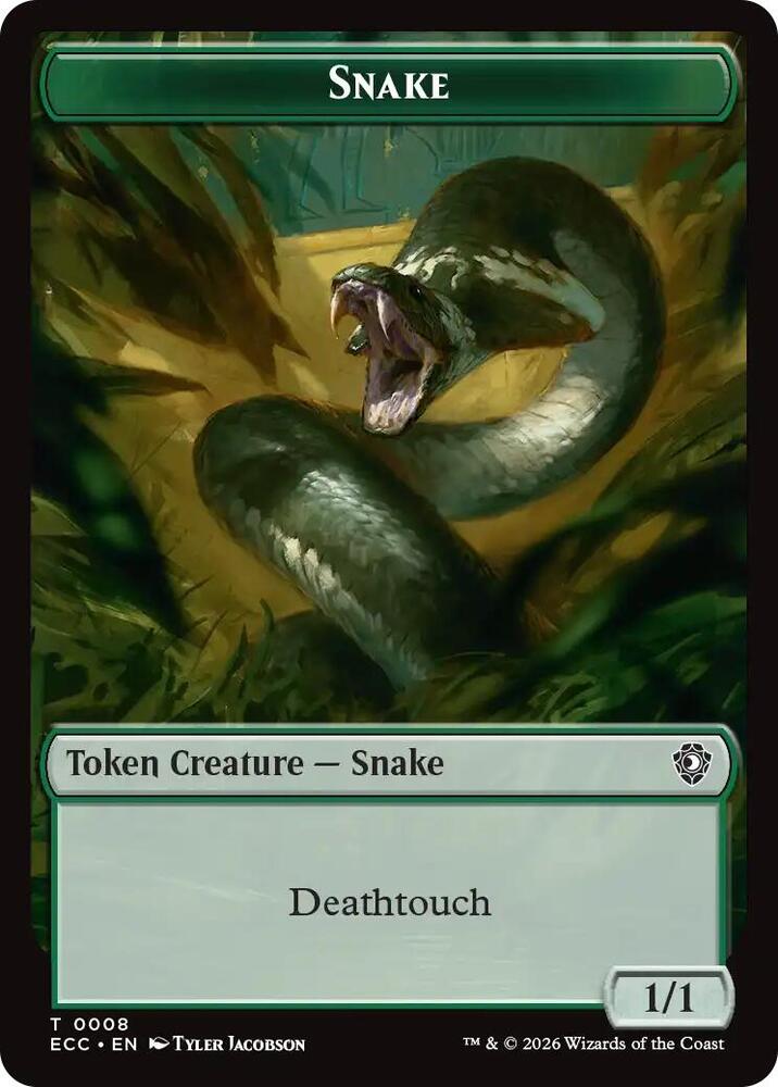 Snake // Scarecrow Double-Sided Token, Commander: Lorwyn Eclipsed 8 // 11