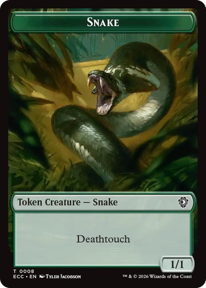 Snake // Scarecrow Double-Sided Token, Commander: Lorwyn Eclipsed 8 // 11