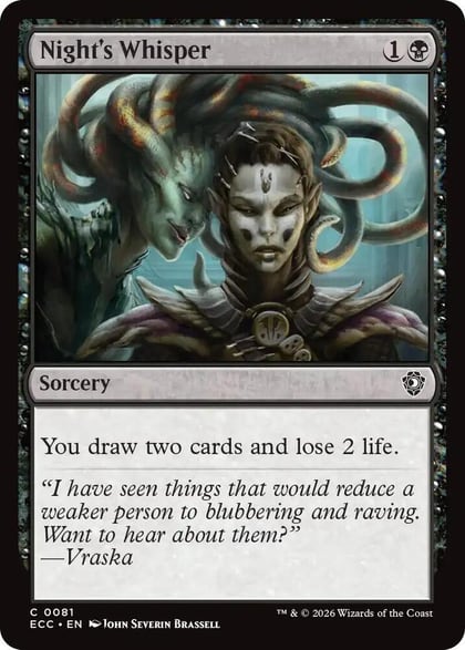 Night's Whisper, Commander: Lorwyn Eclipsed 81