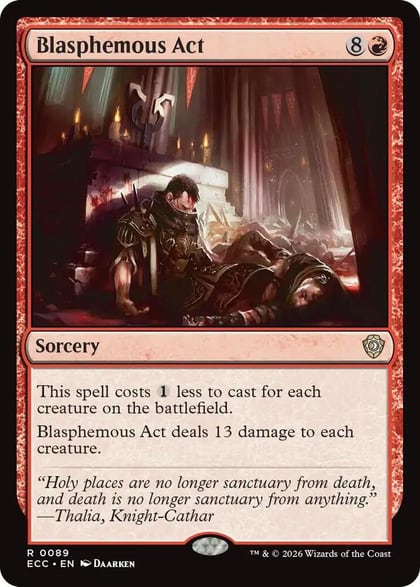 Blasphemous Act, Commander: Lorwyn Eclipsed 89