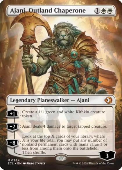 Ajani, Outland Chaperone (Borderless), Lorwyn Eclipsed 284