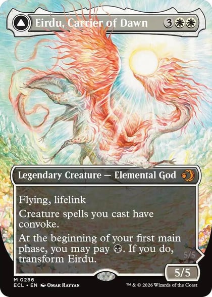 Eirdu, Carrier of Dawn (Borderless), Lorwyn Eclipsed 286