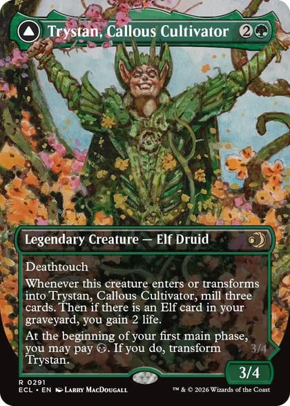 Trystan, Callous Cultivator (Borderless), Lorwyn Eclipsed 291