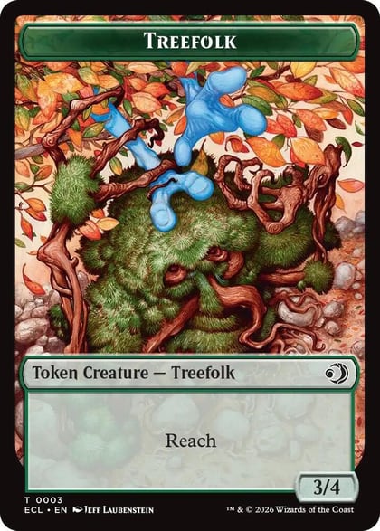 Treefolk // Goblin Double-Sided Token, Lorwyn Eclipsed 3 // 6