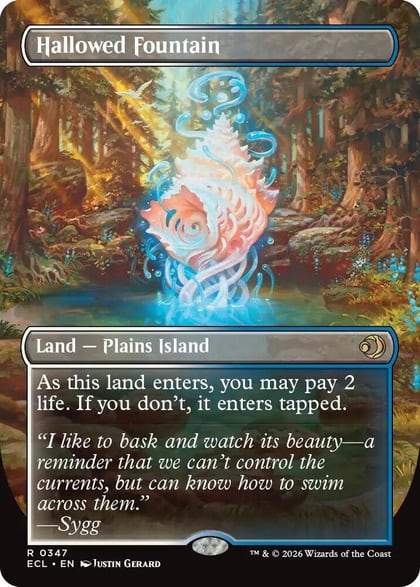 Hallowed Fountain (Borderless), Lorwyn Eclipsed 347