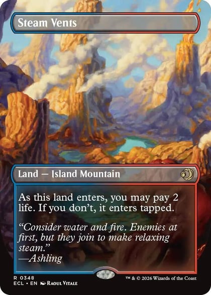 Steam Vents (Borderless), Lorwyn Eclipsed 348