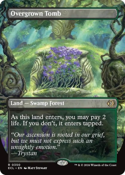 Overgrown Tomb (Borderless), Lorwyn Eclipsed 350
