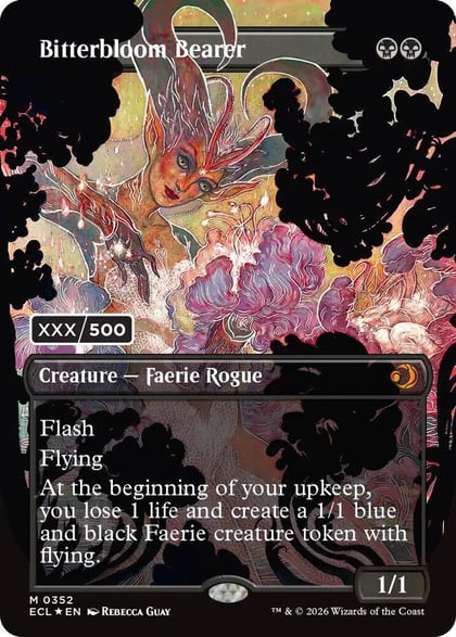 Bitterbloom Bearer (Borderless) (Serial Numbered), Lorwyn Eclipsed 352