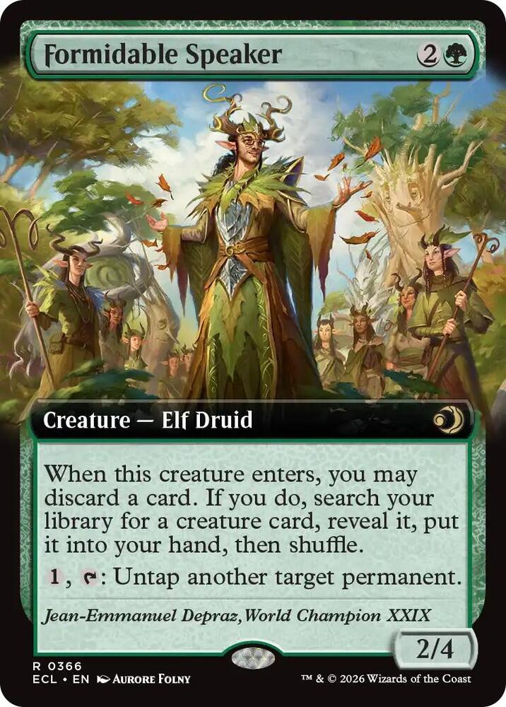 Formidable Speaker (Extended Art), Lorwyn Eclipsed 366