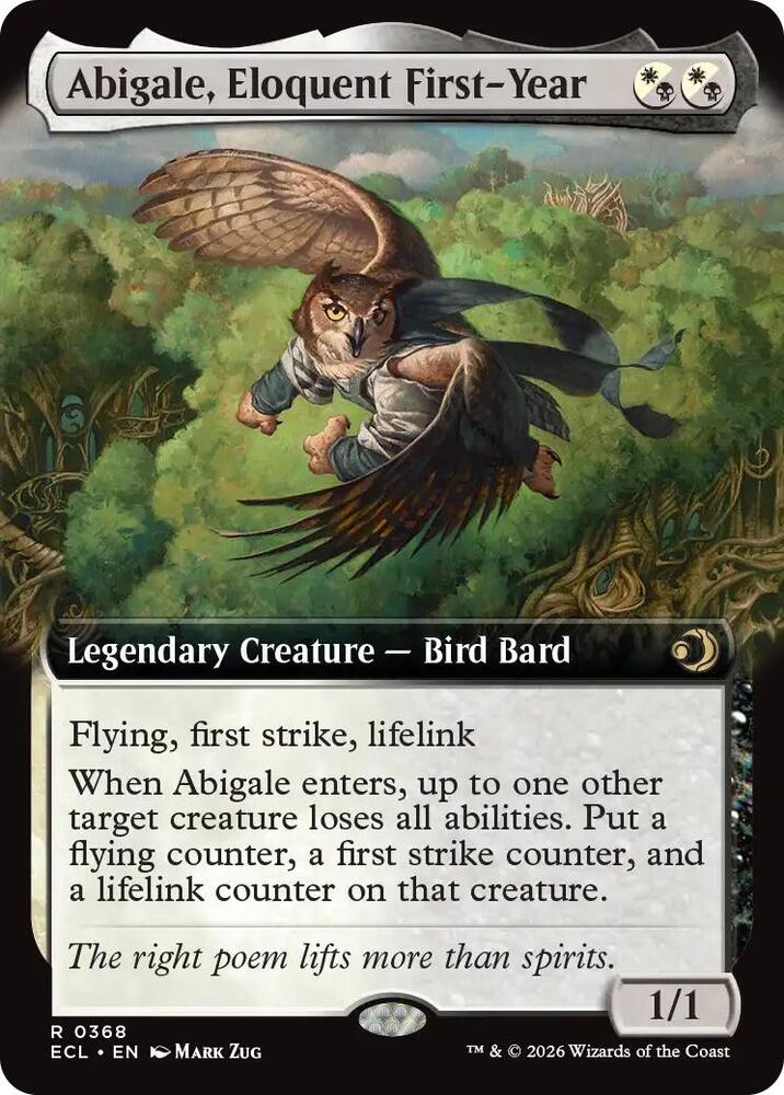 Abigale, Eloquent First-Year (Extended Art), Lorwyn Eclipsed 368