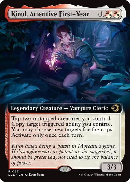 Kirol, Attentive First-Year (Extended Art), Lorwyn Eclipsed 374