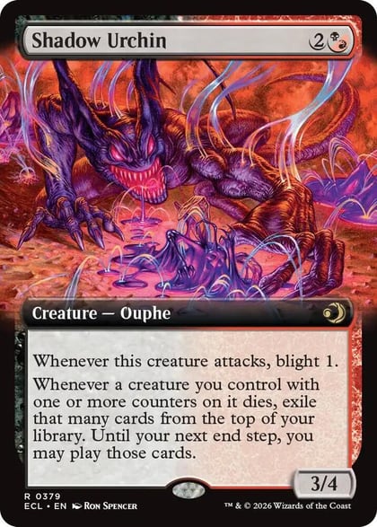 Shadow Urchin (Extended Art), Lorwyn Eclipsed 379