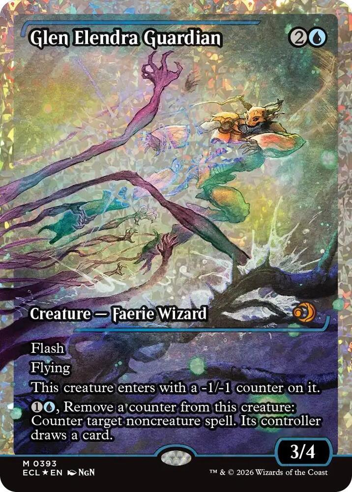 Glen Elendra Guardian (0393) (Showcase) (Fracture Foil), Lorwyn Eclipsed 393