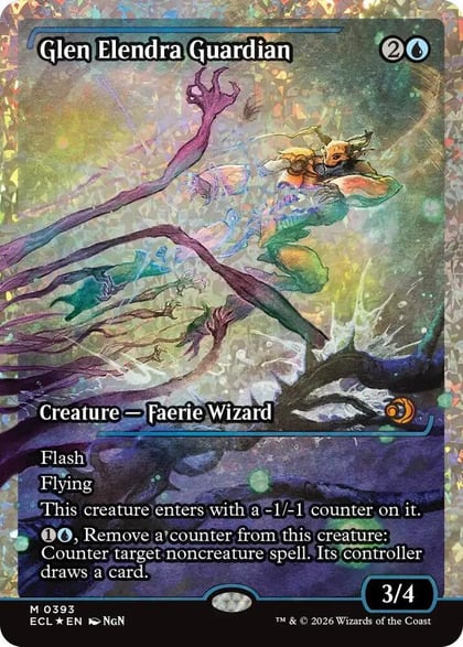 Glen Elendra Guardian (0393) (Showcase) (Fracture Foil), Lorwyn Eclipsed 393