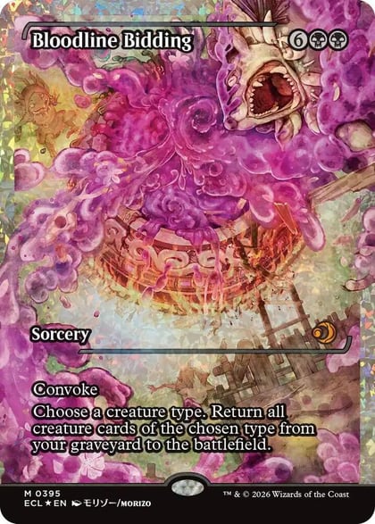 Bloodline Bidding (Showcase) (Fracture Foil), Lorwyn Eclipsed 395