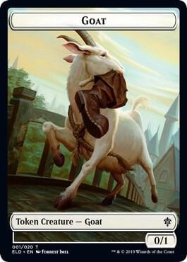 Goat // Food (016) Double-Sided Token, Throne of Eldraine 1 // 16