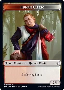 Human Cleric // Food (015) Double-Sided Token, Throne of Eldraine 11 // 15
