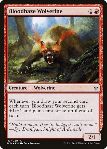 Bloodhaze Wolverine, Throne of Eldraine 113