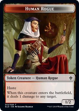 Human Rogue // Food (018) Double-Sided Token, Throne of Eldraine 12 // 18