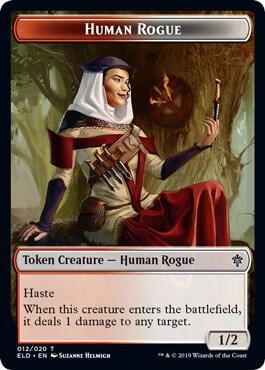 Human Rogue // Food (018) Double-Sided Token, Throne of Eldraine 12 // 18
