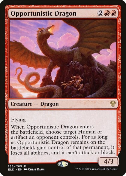 Opportunistic Dragon, Throne of Eldraine 133