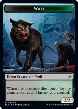 Wolf // Food (018) Double-Sided Token, Throne of Eldraine 14 // 18