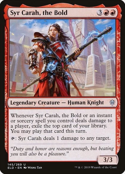 Syr Carah, the Bold, Throne of Eldraine 145