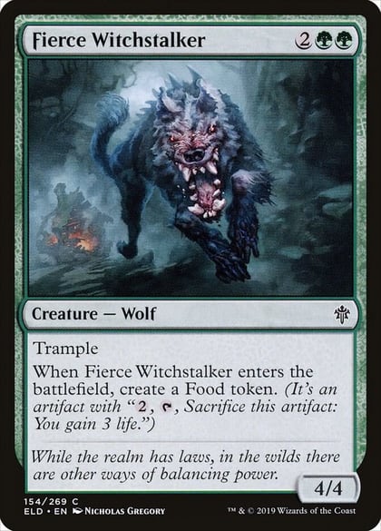 Fierce Witchstalker, Throne of Eldraine 154
