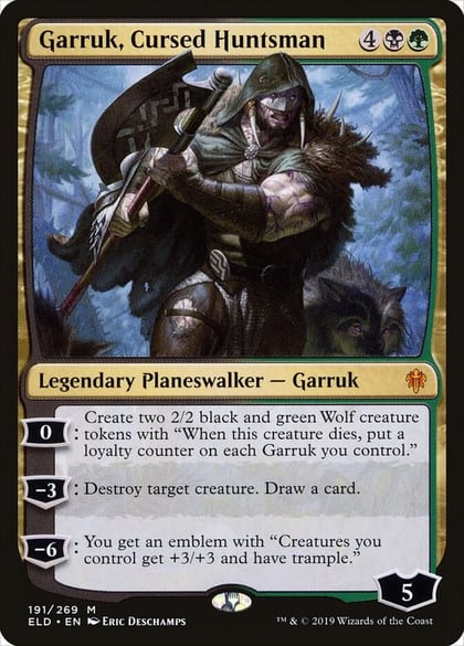 Garruk, Cursed Huntsman, Throne of Eldraine 191